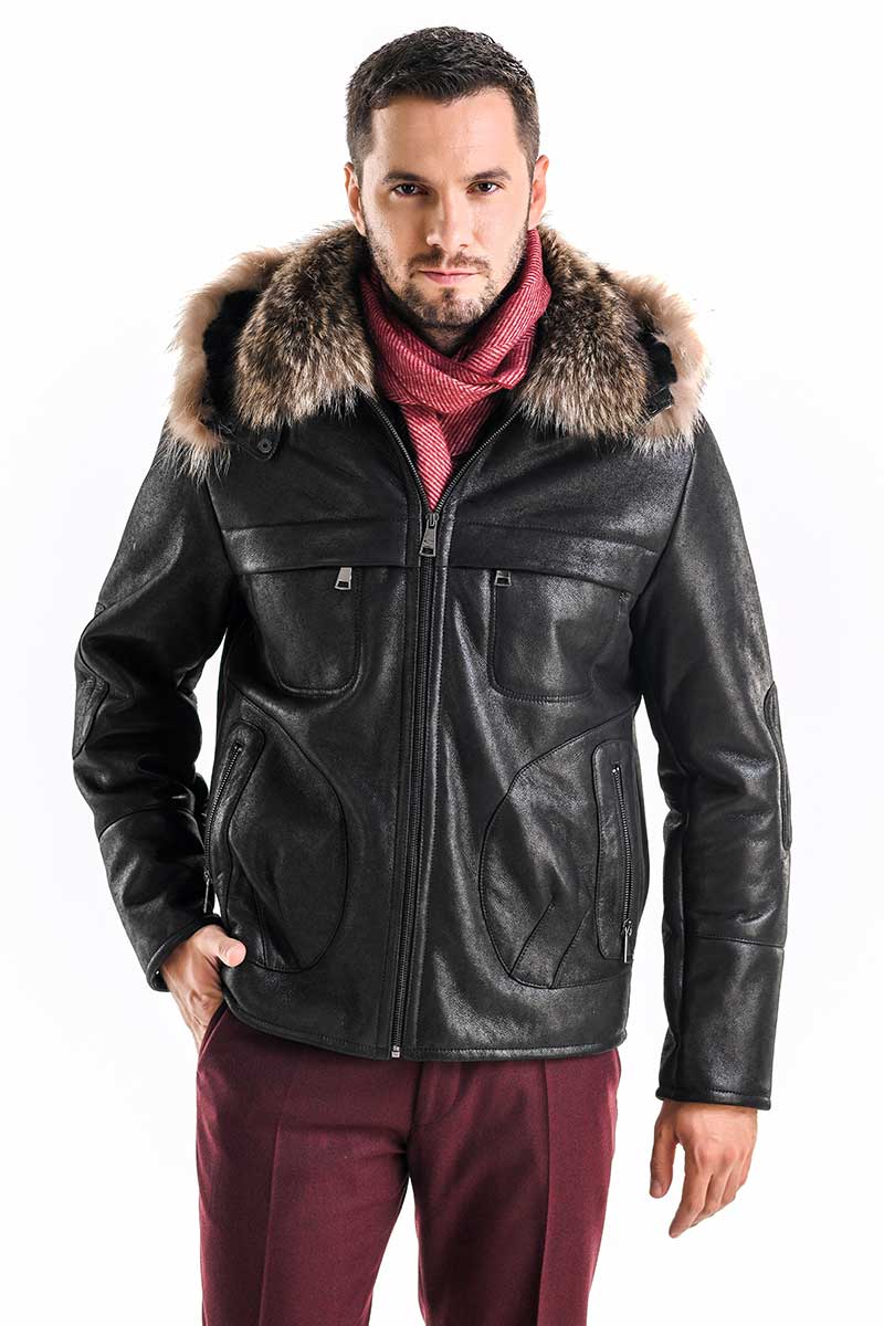 Jachetă din blana 319 GR – Negru vesa.ro