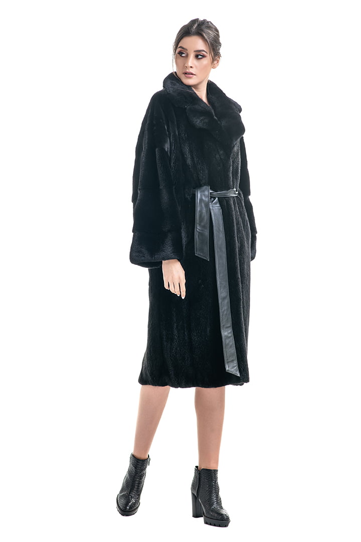 Palton din blană de nurcă blackglama HM016 vesa imagine noua 2022