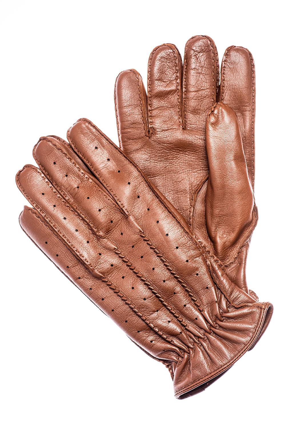 Mănuși din piele nappa de ovină, căptușite, pentru bărbați M209 Coniac 2020-2021