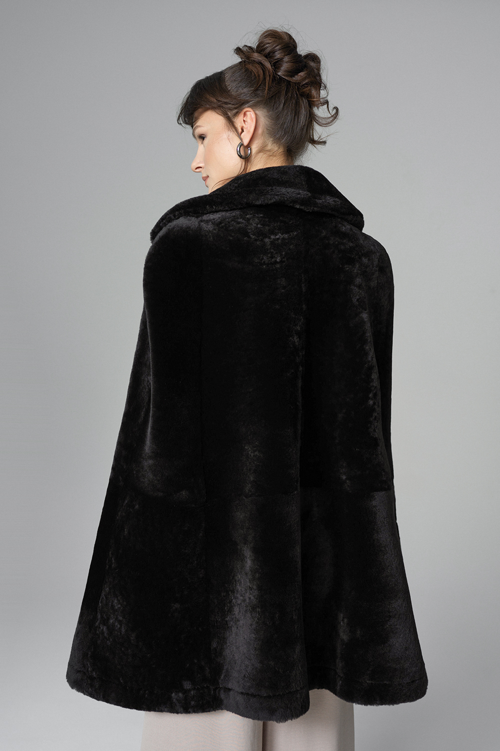 Capa din blana de miel merinos reversibila 476 negru 5