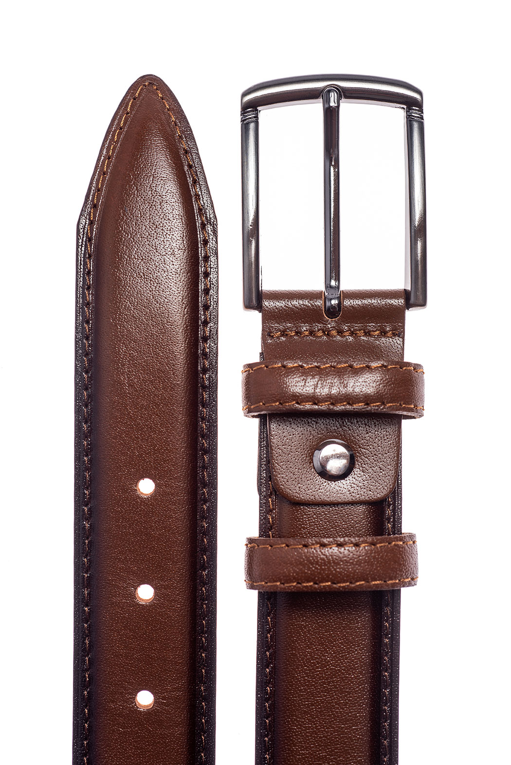 Curea din piele C014 coniac 1