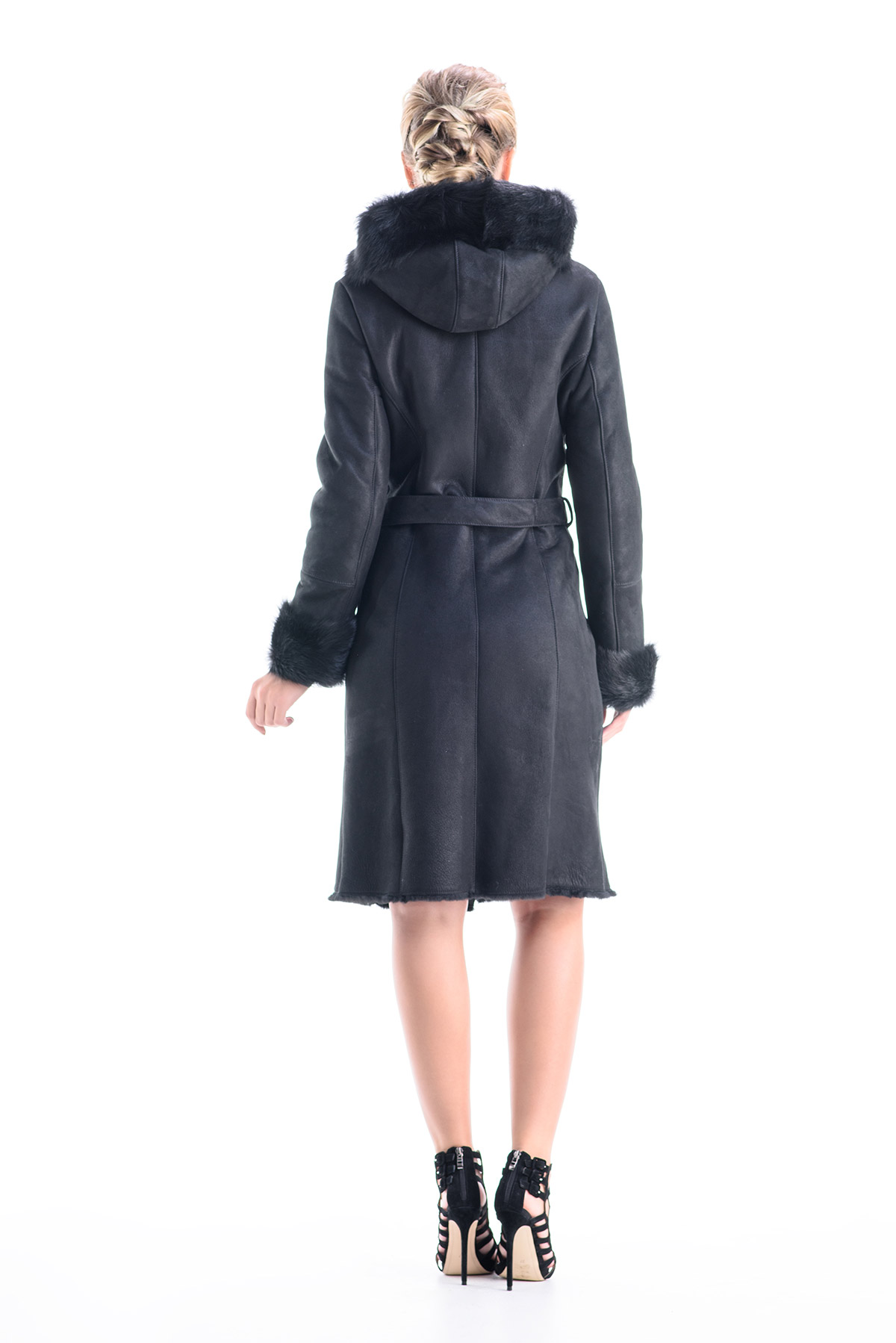 Fur coat for women 102 G black 3