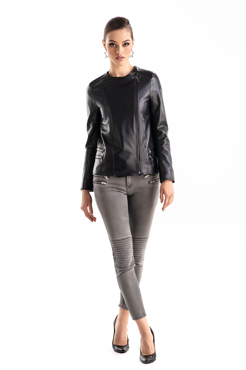 Geaca de piele 1016 negru 3