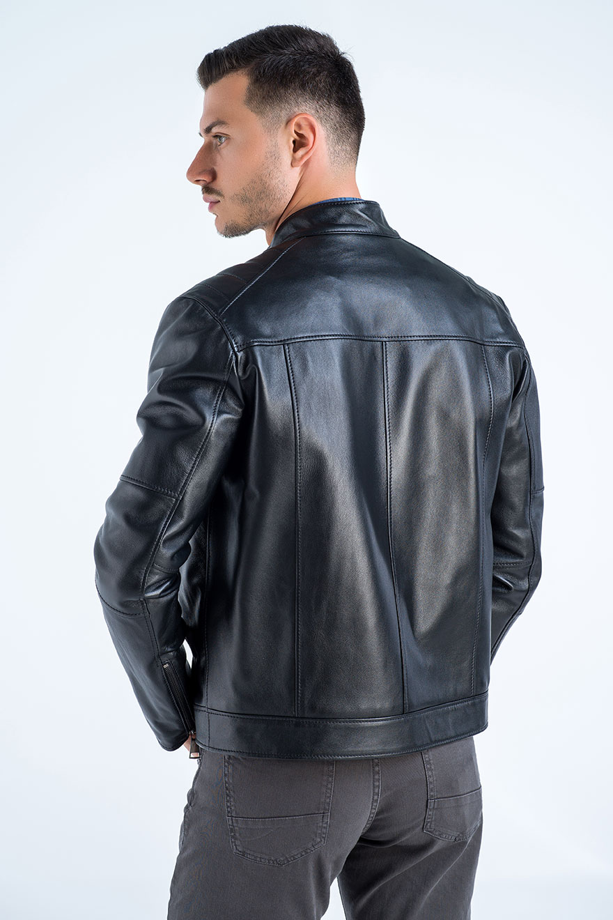 Geaca de piele 3013 negru 3 2