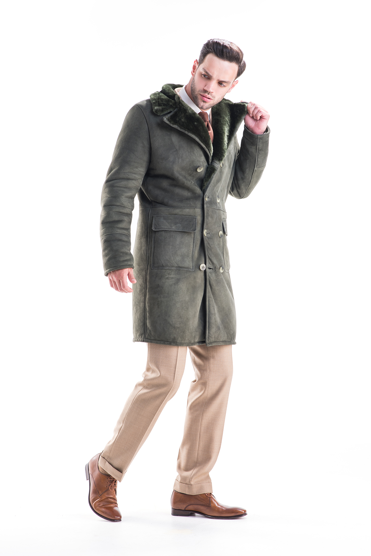 Haina de blana barbati 345 olive 3