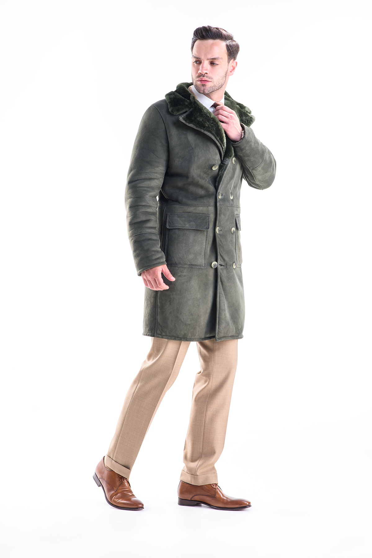 Haina de blana barbati 345 olive 4