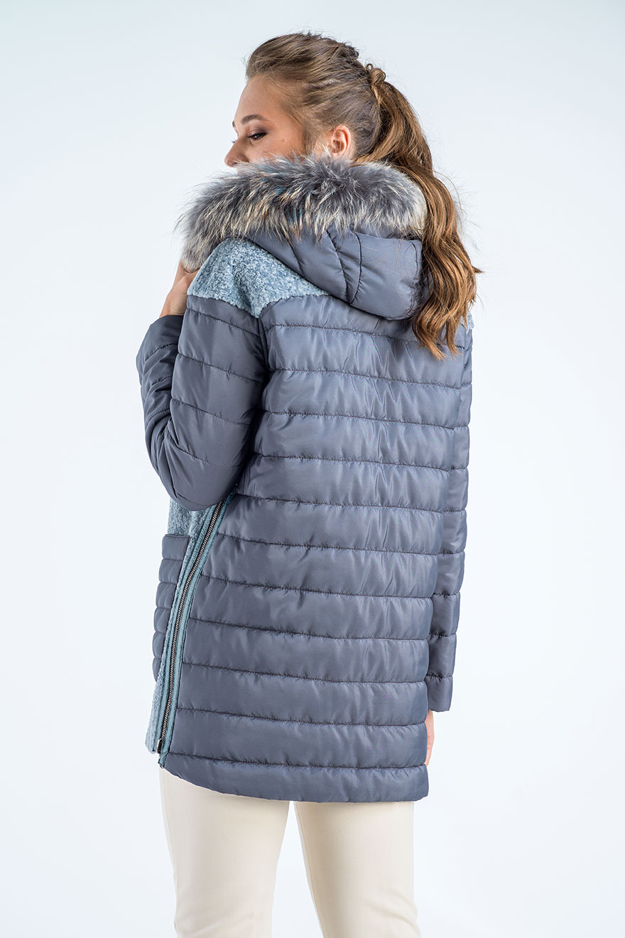 Haina din blana de miel H SL154 albastru 2