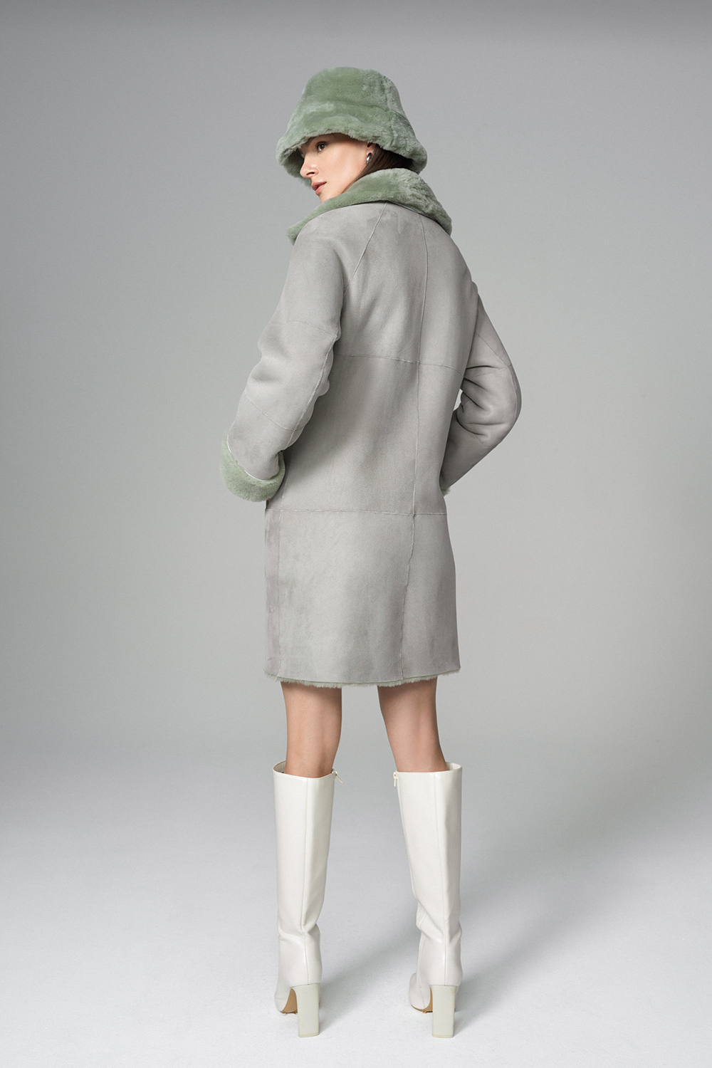 Haina din blana de miel reversibila 2071 menta 6