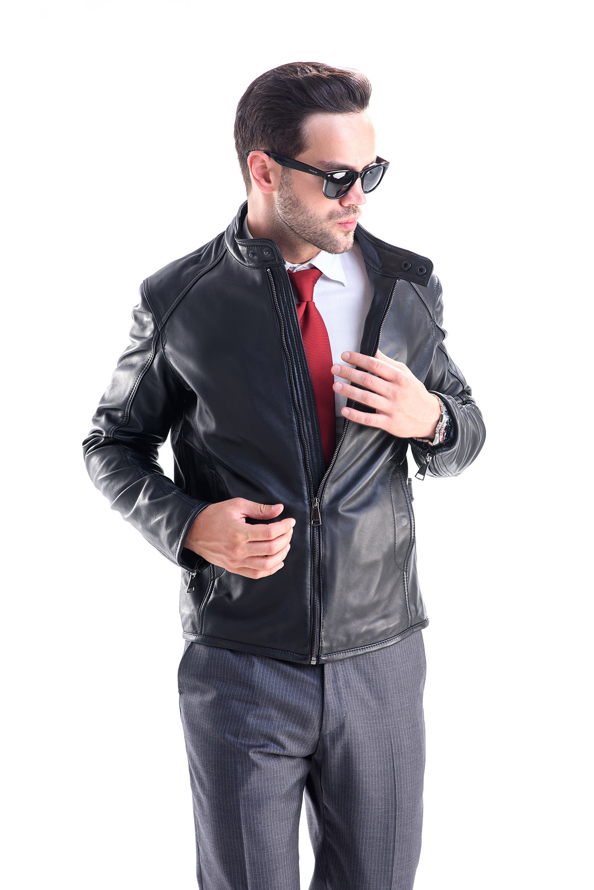 Jacheta de piele 3010 negru 1