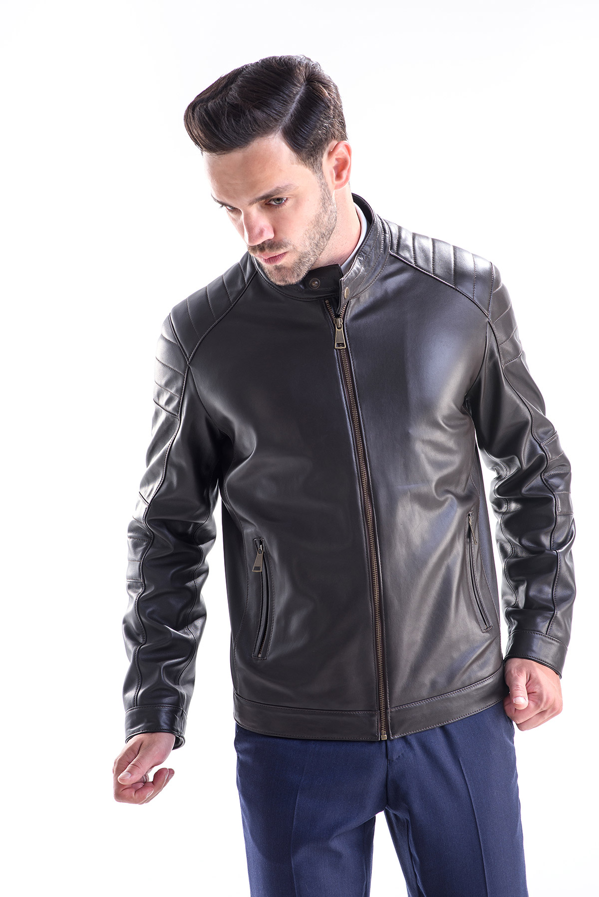 Jacheta de piele 3011 maro 1