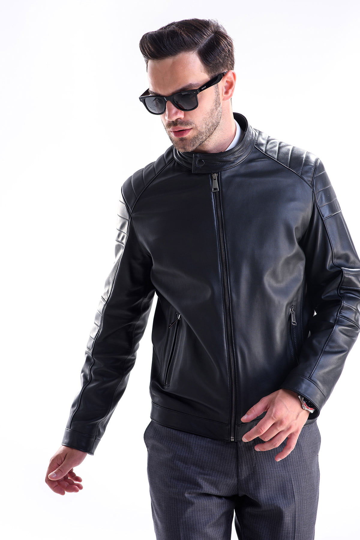 Jacheta de piele 3011 negru 1