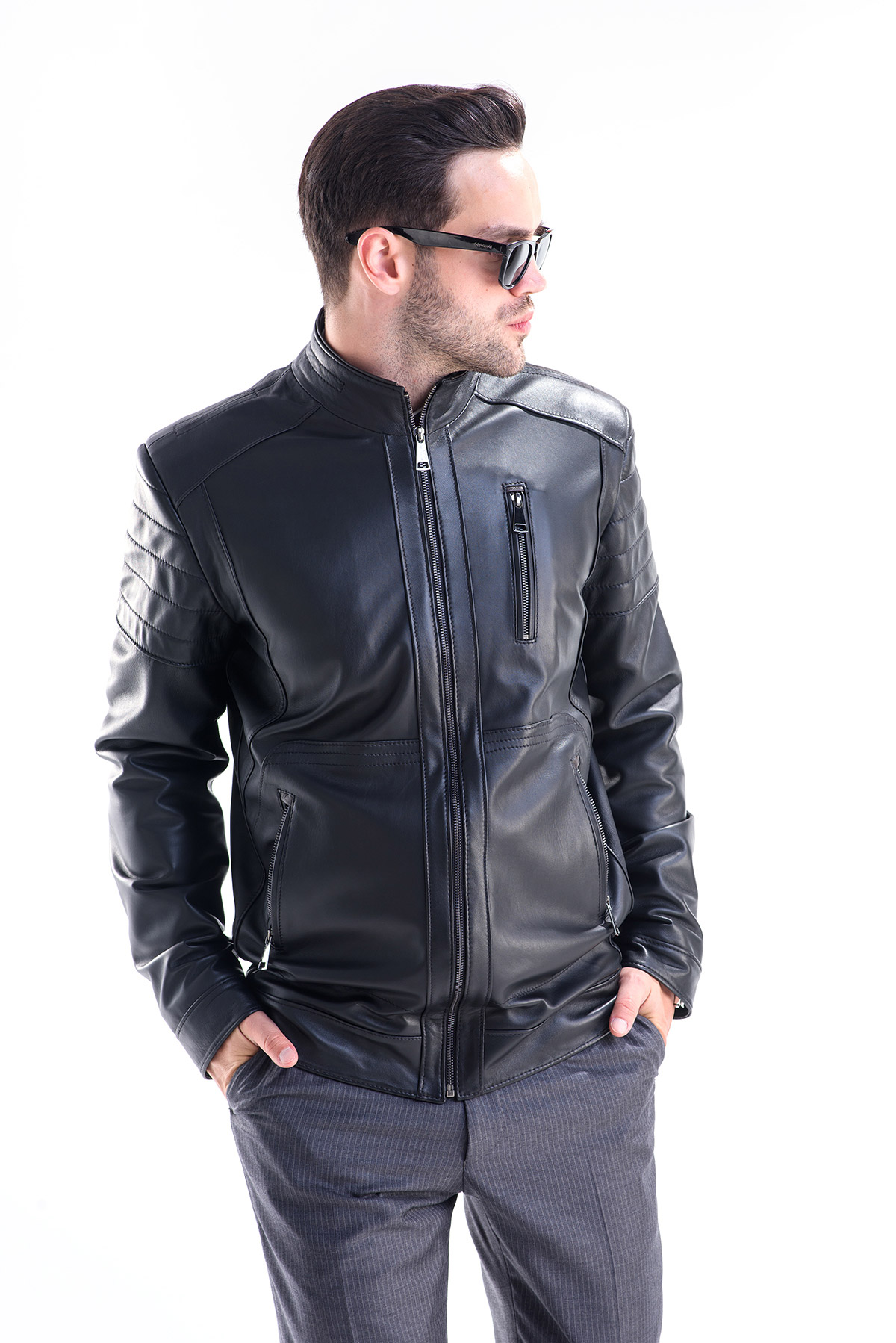 Jacheta de piele 3012 negru 1