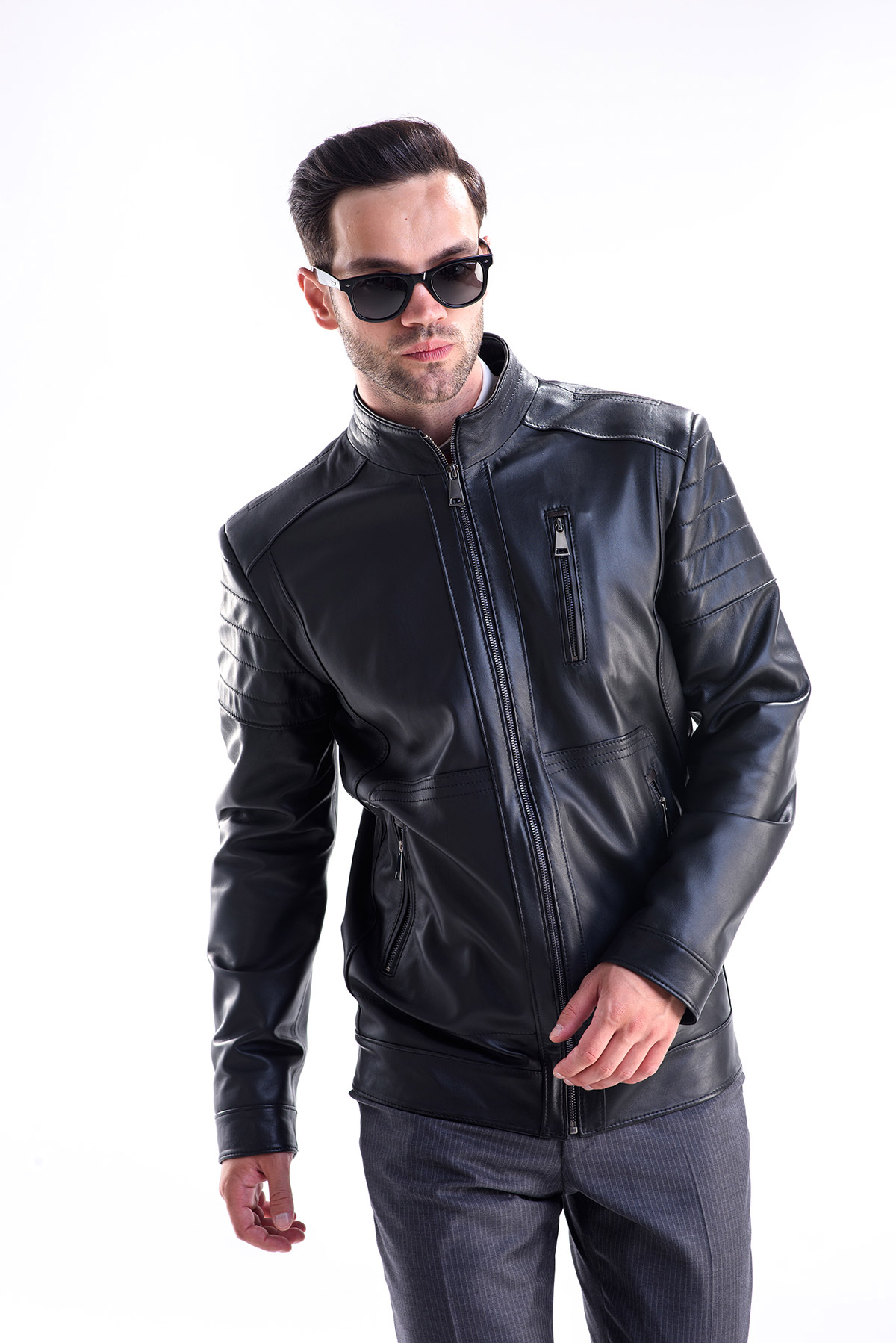 Jacheta de piele 3012 negru 2