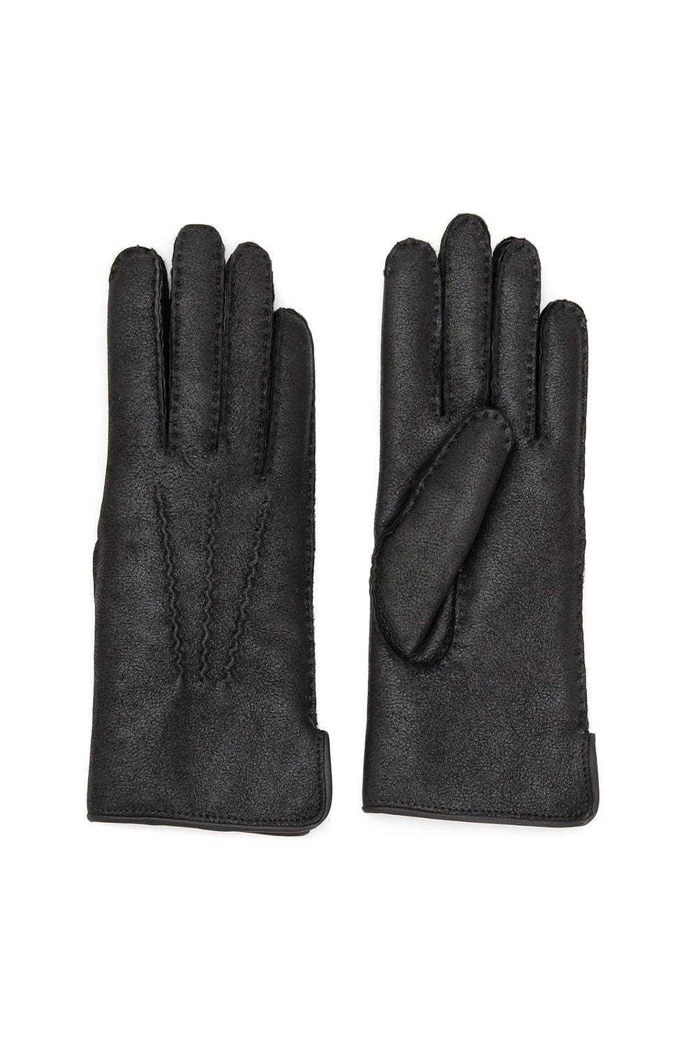 Manusi din blana 715 negru 1