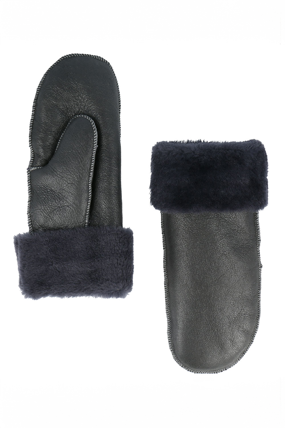 Manusi din blana de miel 706 gri (2)