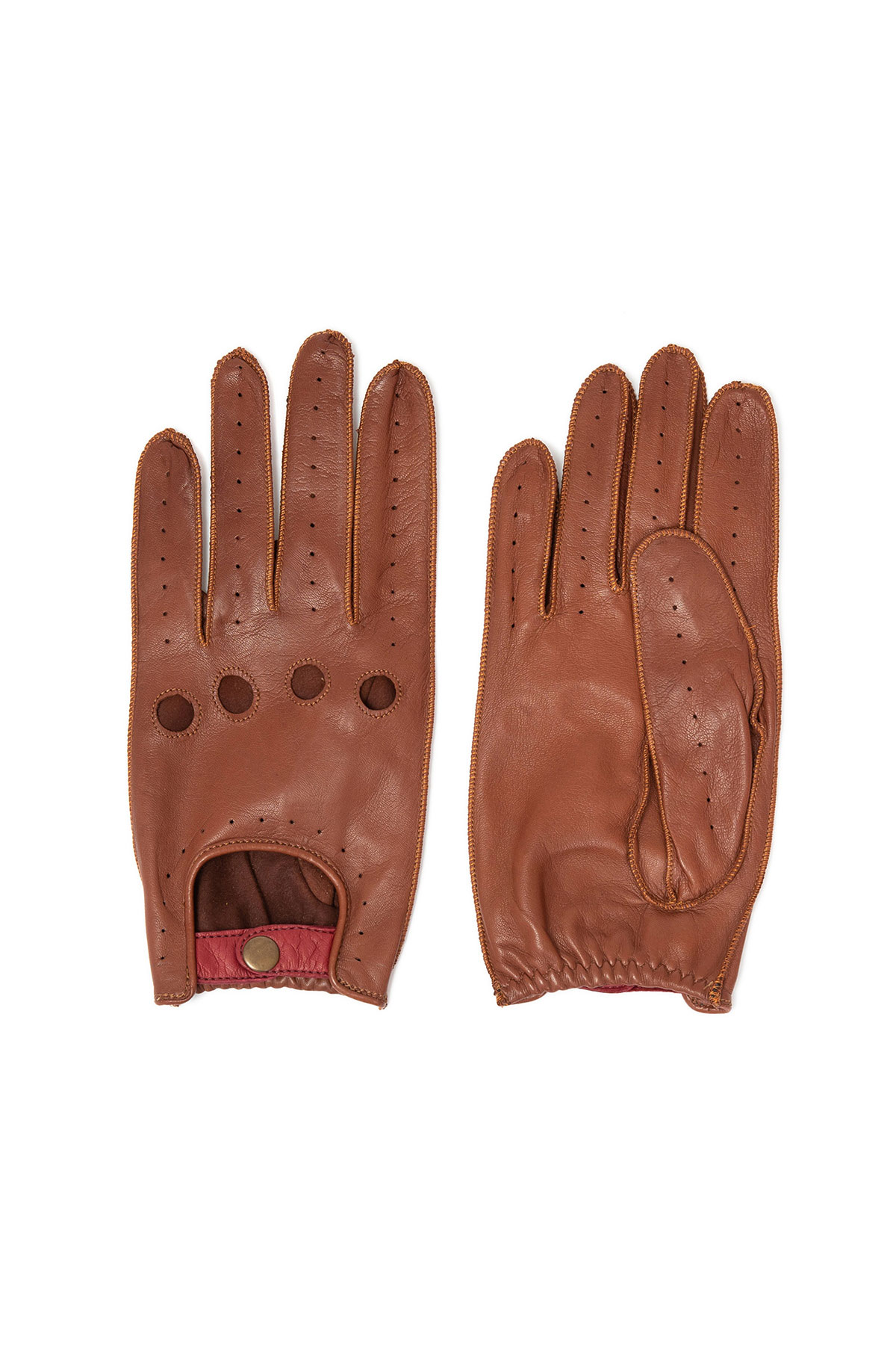 Manusi din piele M215 coniac 3
