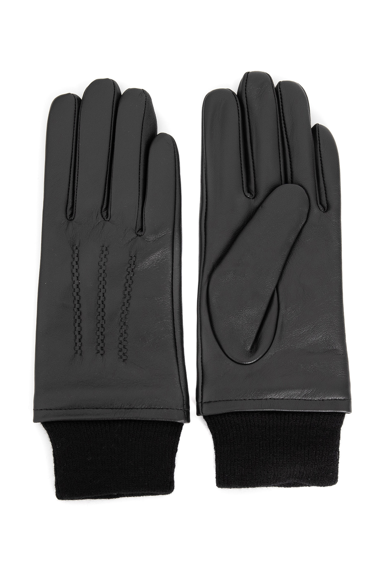 Manusi din piele de ovina M116 negre 1