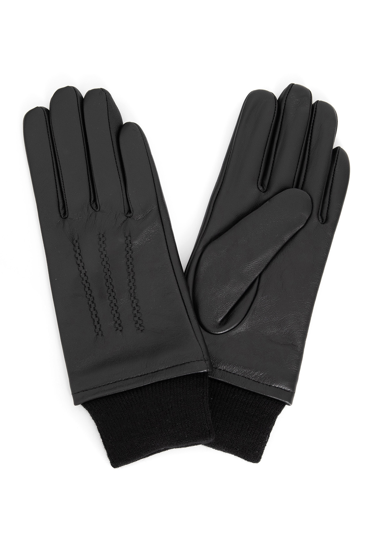 Manusi din piele de ovina M116 negre 2