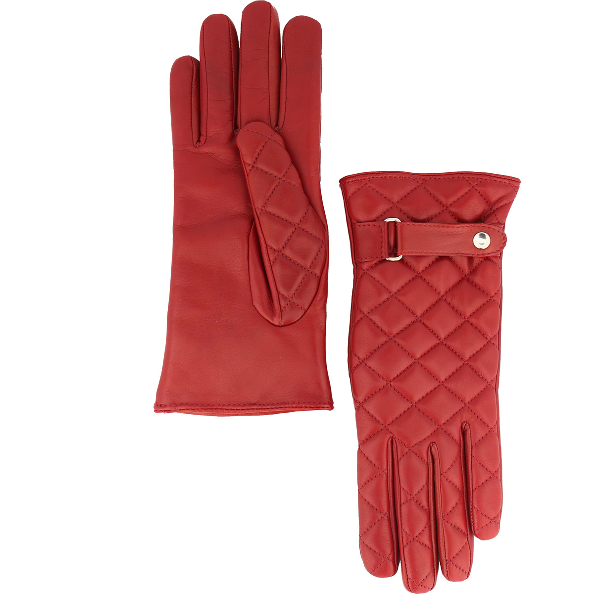 Manusi din piele pentru femei M108 rosu 3 Manusi din piele pentru femei M108 rosu 3