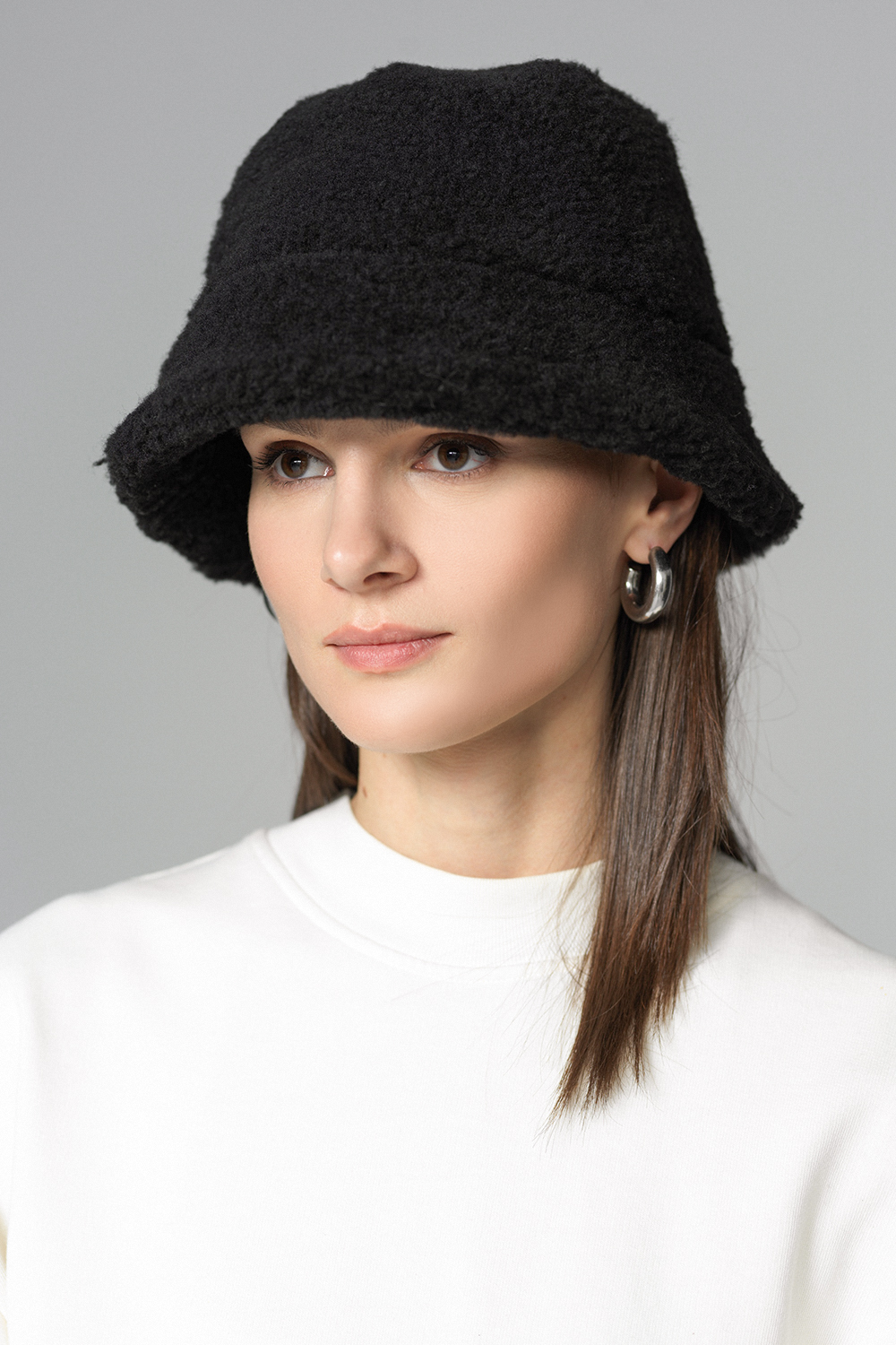 Palarie din blana de miel 541 negru 1
