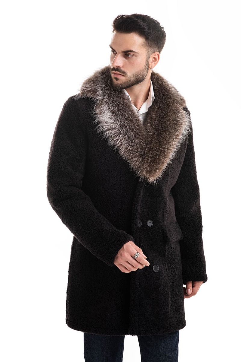 Palton din blana 364 negru 1