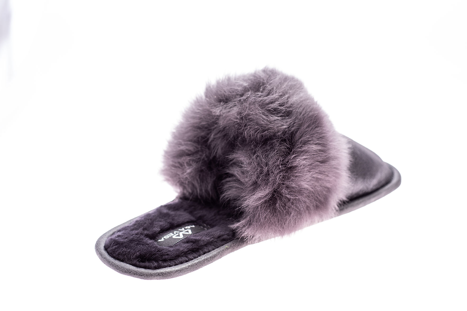 Papuci de casa din blana 902 gri 2 Papuci de casa din blana 902 gri 2
