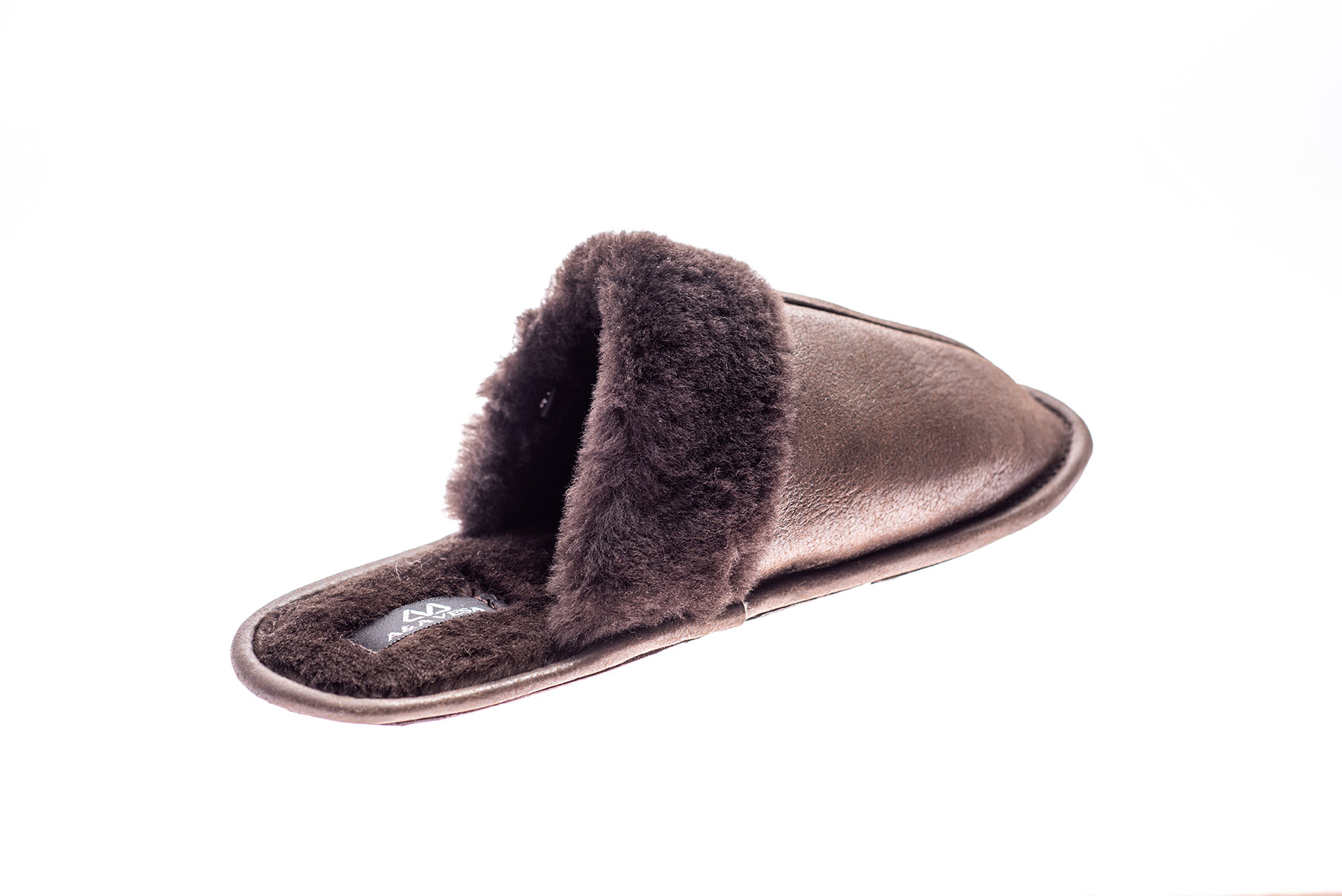 Papuci de casa din blana 903 maro 2