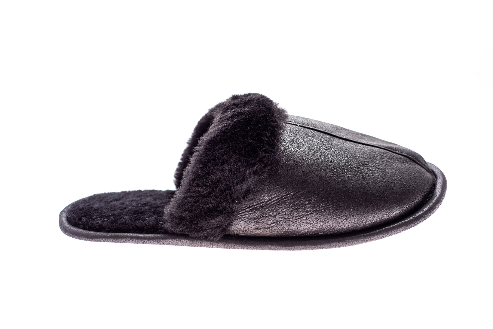 Papuci de casa din blana 903 negru 3