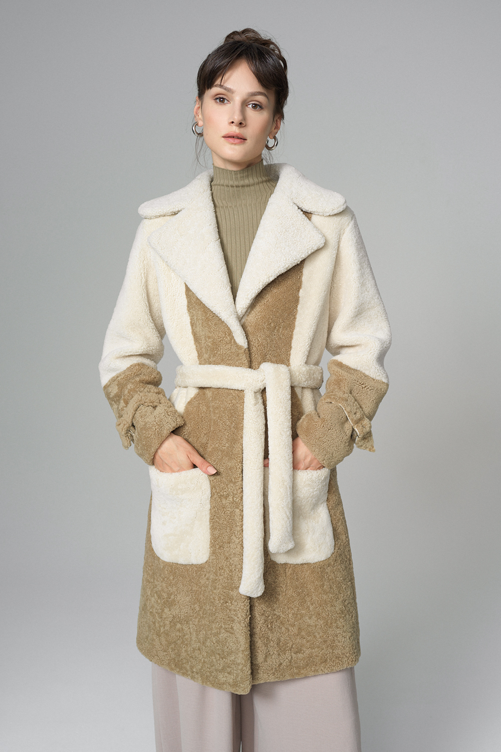 Platon din blana de miel merinos 2062 crem 2