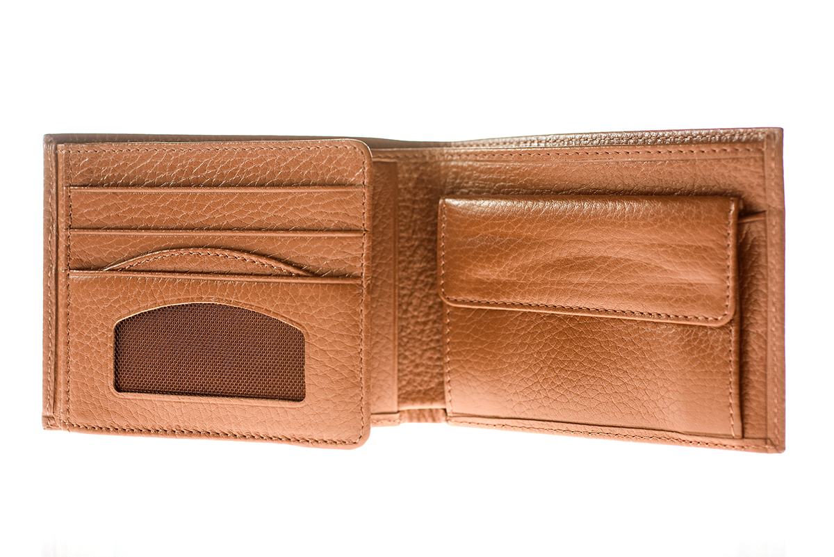 Portofel din piele P2001 maro deschis 2