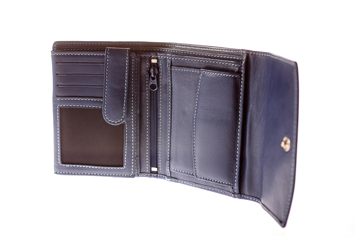 Portofel din piele dama P21 albastru 2 Portofel din piele dama P21 albastru 2