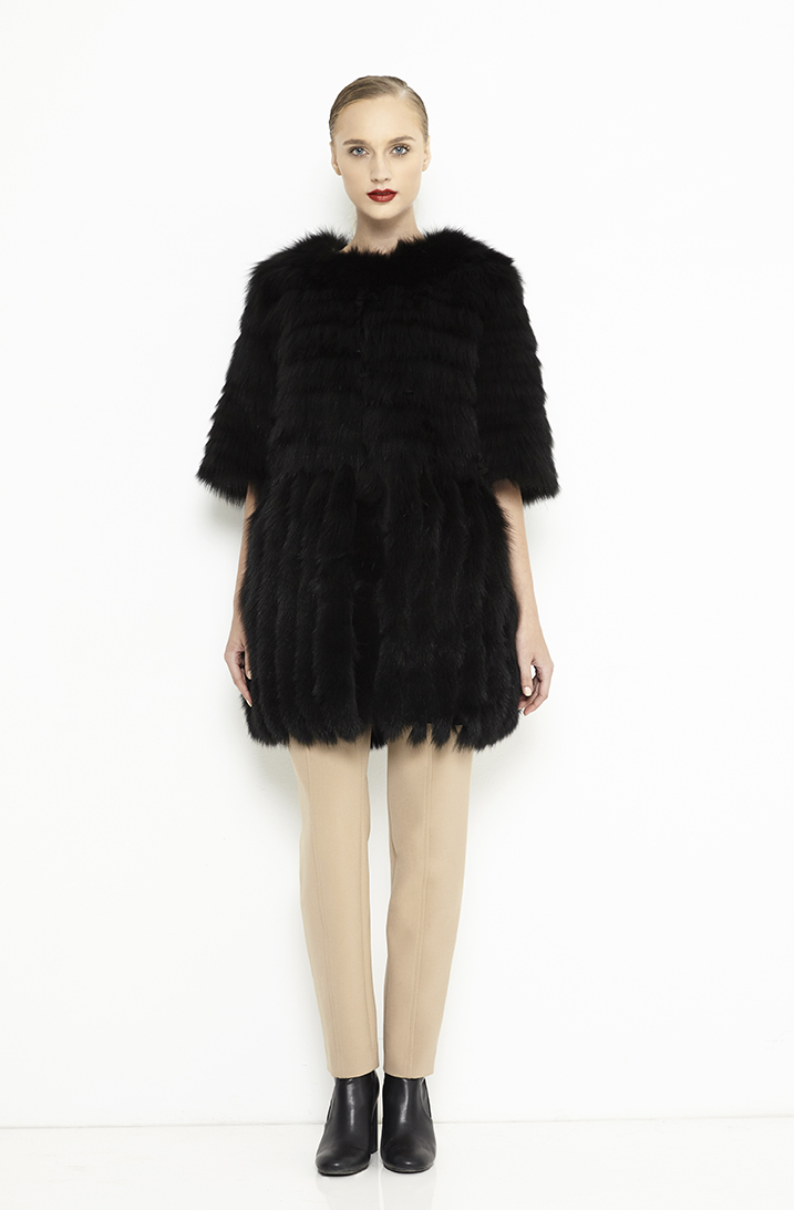 Vesta de blana femei 458 negru 2 Vesta de blana femei 458 negru 2