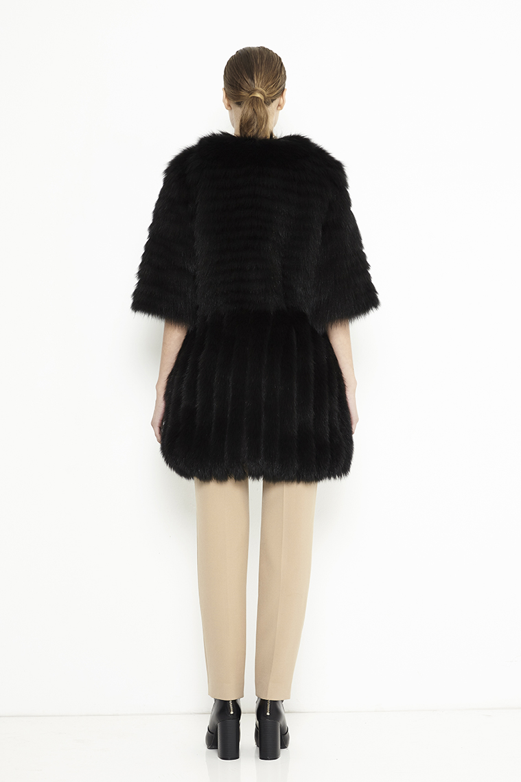 Vesta de blana femei 458 negru 4 Vesta de blana femei 458 negru 4