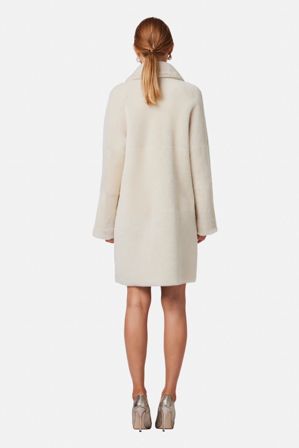 Haina din blana de miel reversibila 2071 crem