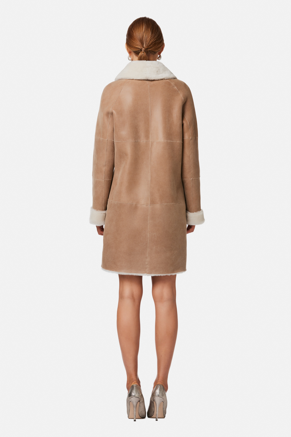 Haina din blana de miel reversibila 2071 crem