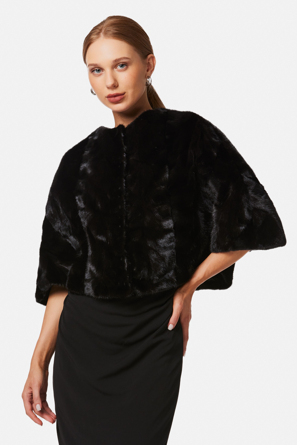 Capa din blana de nurca 621 neagra