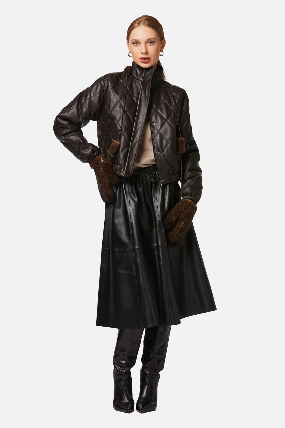 Fusta din piele 655 neagra