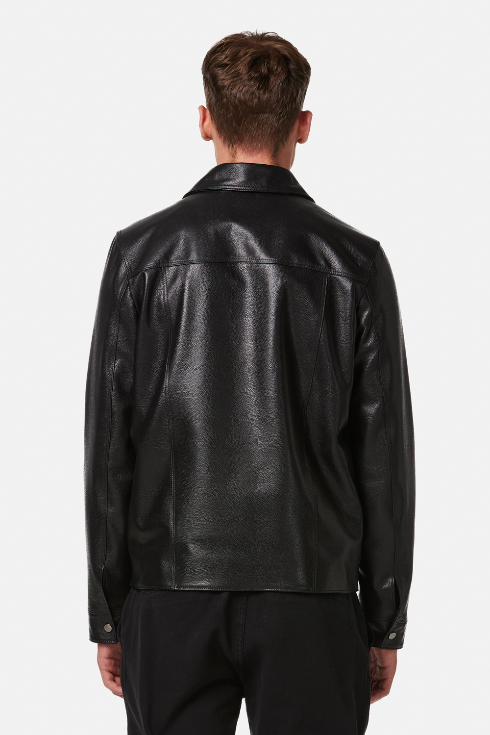 Geaca din piele neagra 3033