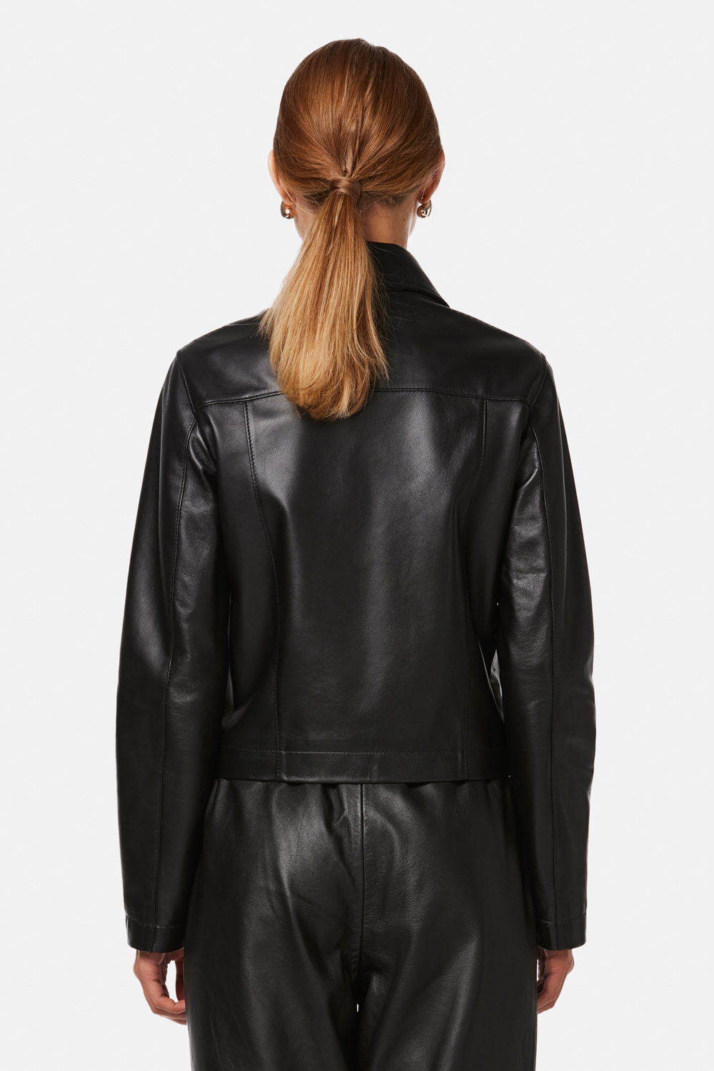 Jacheta din piele 1048 neagra