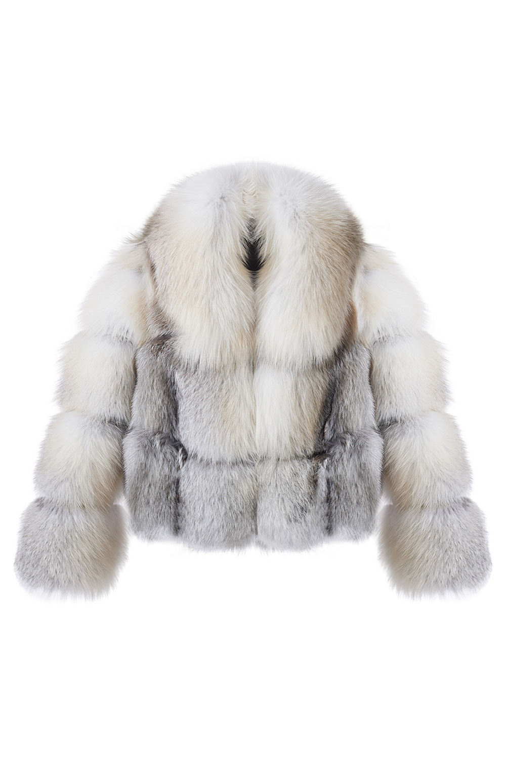 Jacheta din vulpe polară Fawn Light cu guler 2099 (1)