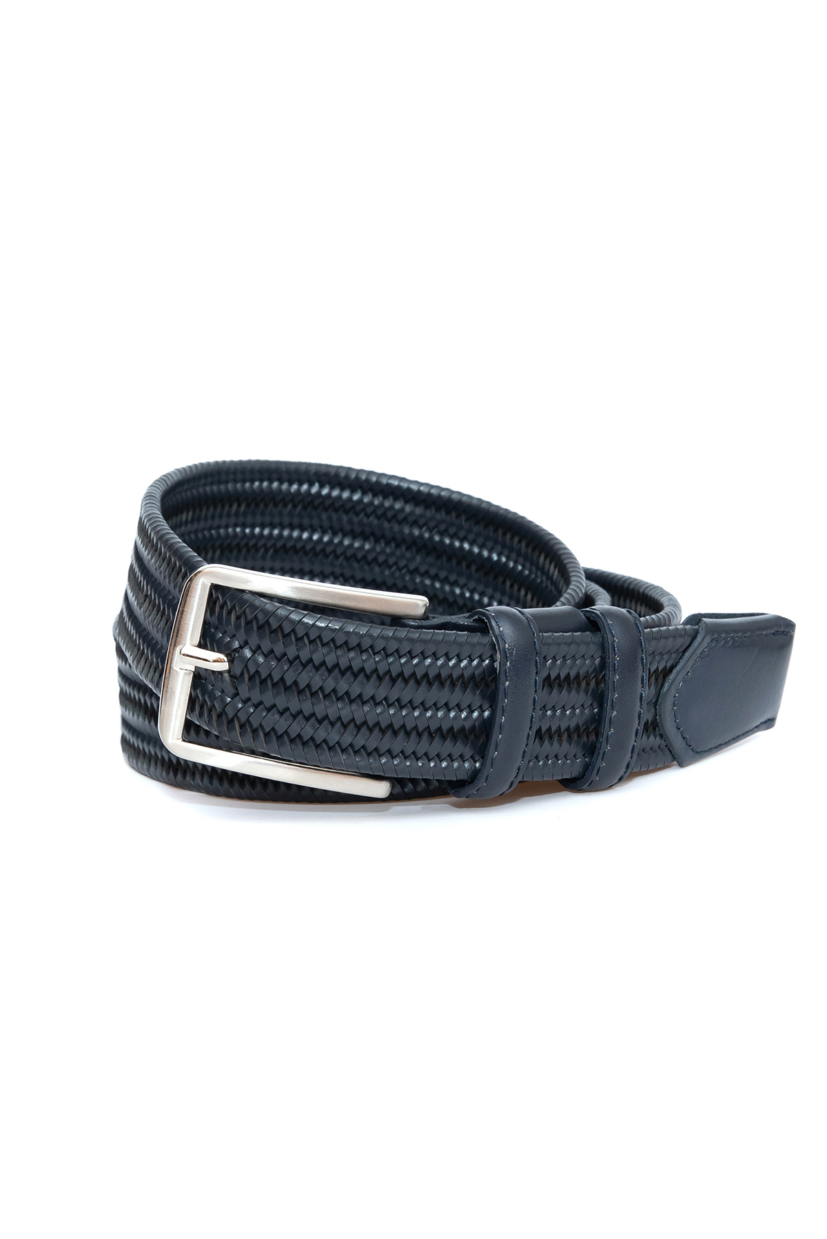 Curea din piele împletită C022 Bleumarin (1)