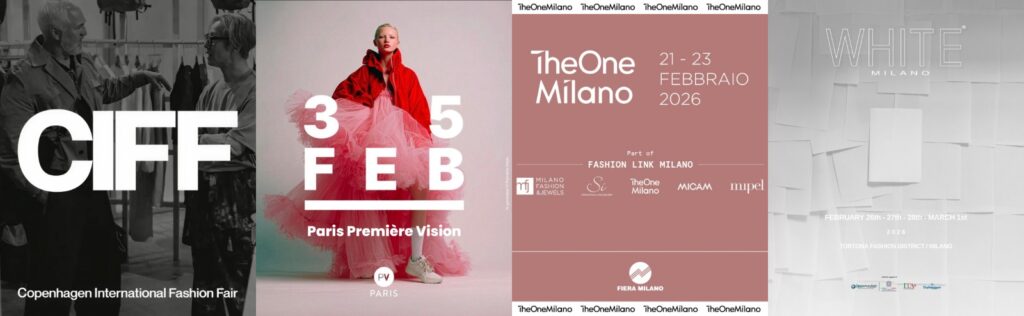 CIFF Copenhaga, Première Vision Paris, The One Milano și White Milano
