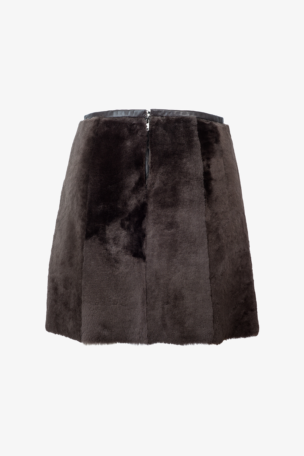 Fusta mini din blana de miel maro-spate 663.jpg